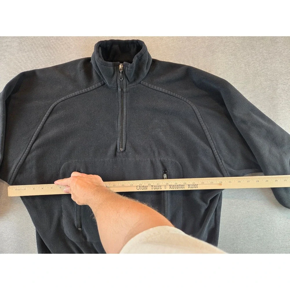 Nike Fleece Sweatshirt Mens Medium Black Vintage Quarter Zip 90s Big Swoosh